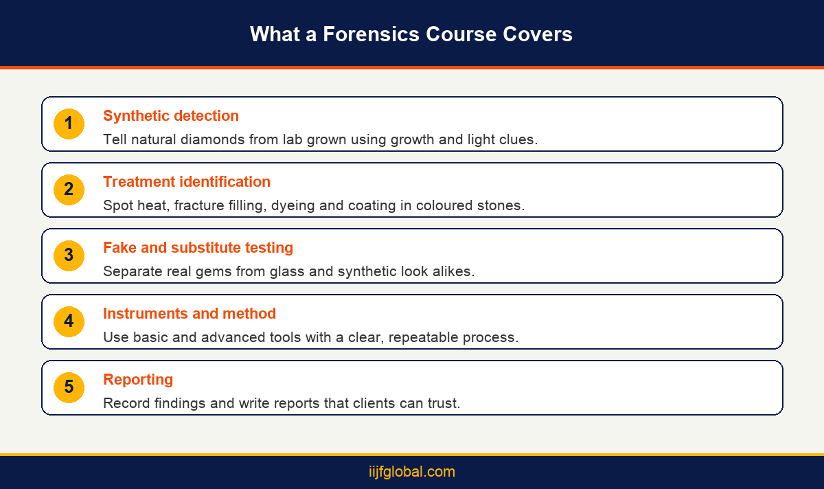 Jewellery forensics course in Bangalore, by IIJF Global